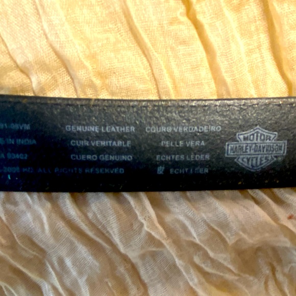 Harley Davidson genuine leather belt 32” - Picture 3 of 5